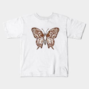 Butterfly Brown Shadow Silhouette Anime Style Collection No. 299 Kids T-Shirt